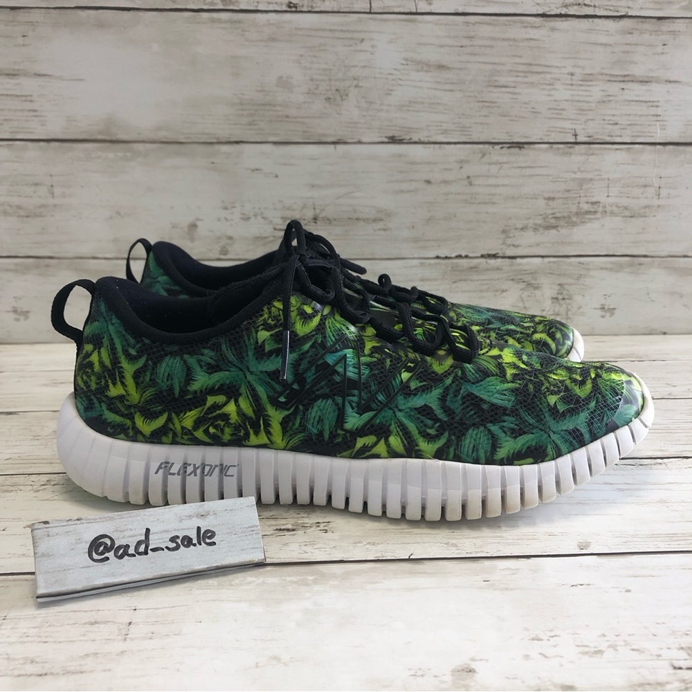 New BALANCE Flexonic Women’s Green Palm Leaf Print Sneakers Size 9